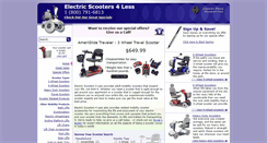 Desktop Screenshot of electricscooters4less.com